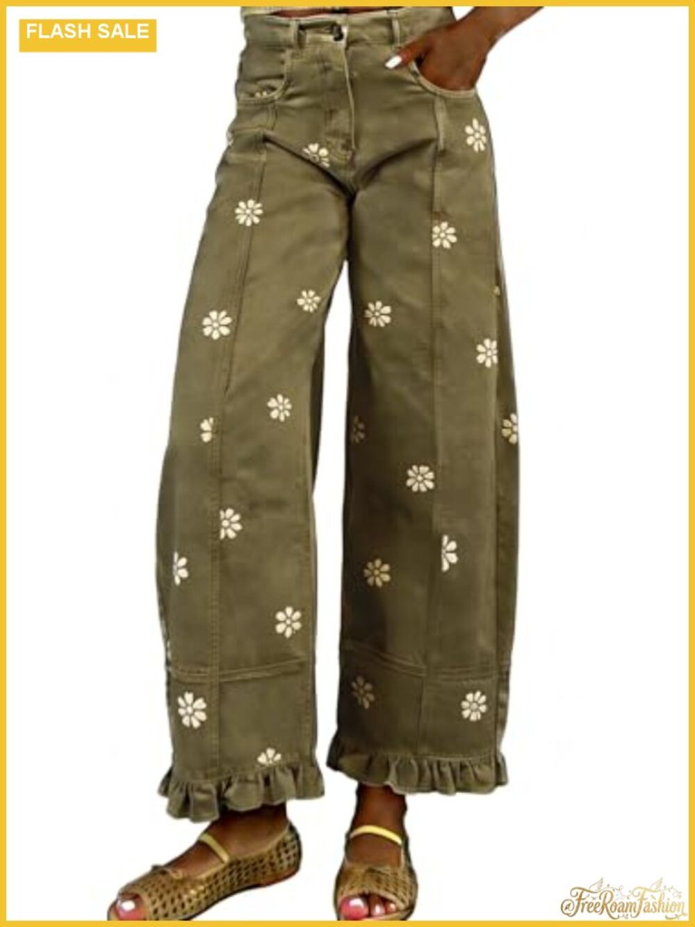 Floral Print Wide Leg Patchwork Baggy Boyfriend Jeans Y2K